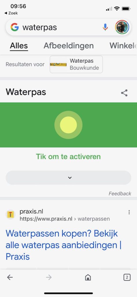 Handige Google functies: waterpas